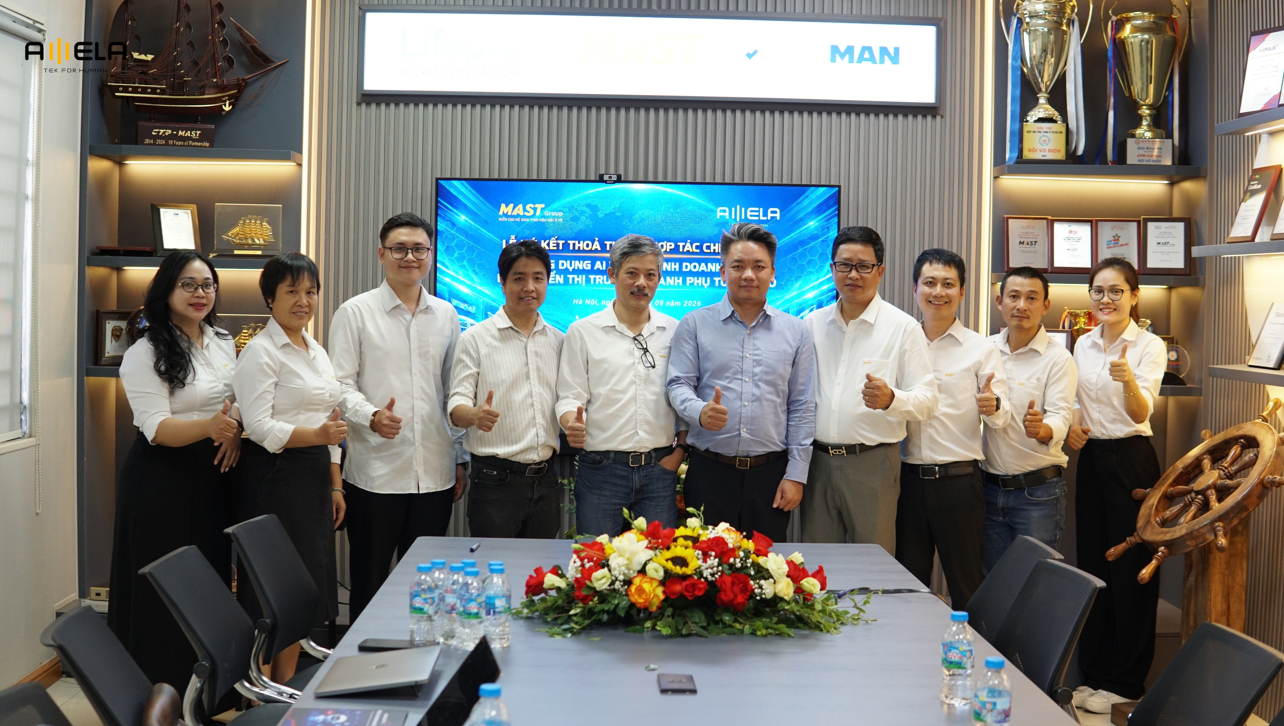 Các thành viên AMELA và MAST cùng tham dự buổi ký kết.